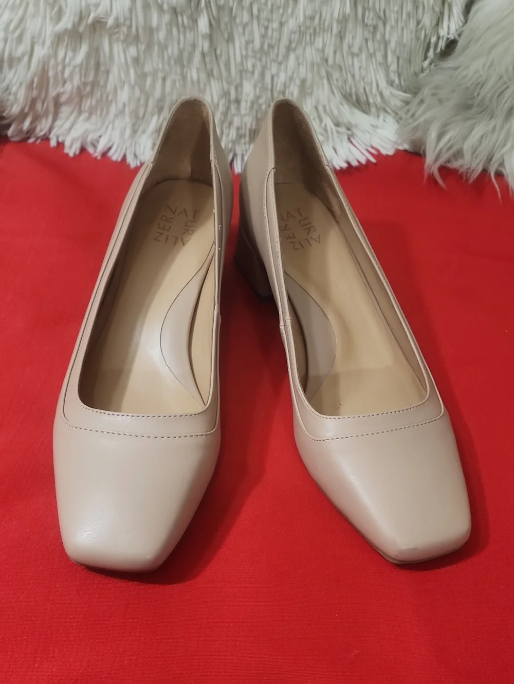 Naturalazer Women's Huntley Square Toe Block Blush Nude